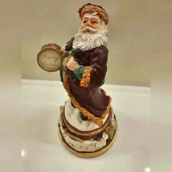 Vintage Windsor Collection " MUSICAL SANTA " Figurine Music Box Drum - Picture 2 of 10